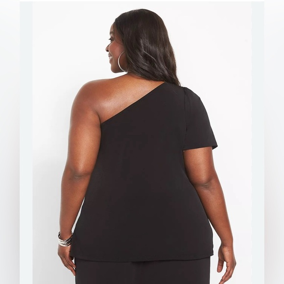 Lane Bryant Black One-Shoulder Cocktail Dress - Picture 7 of 7